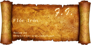 Flór Irén névjegykártya